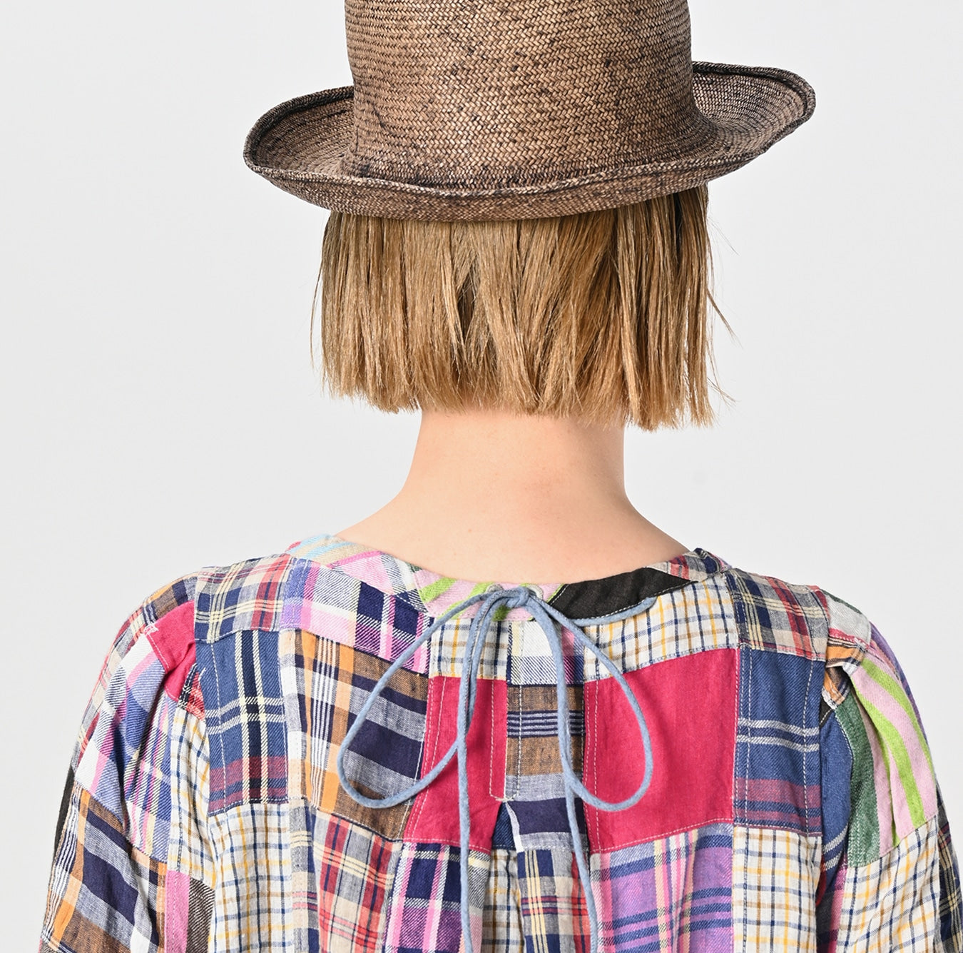 45R Linen Patchwork Dress - Image 9