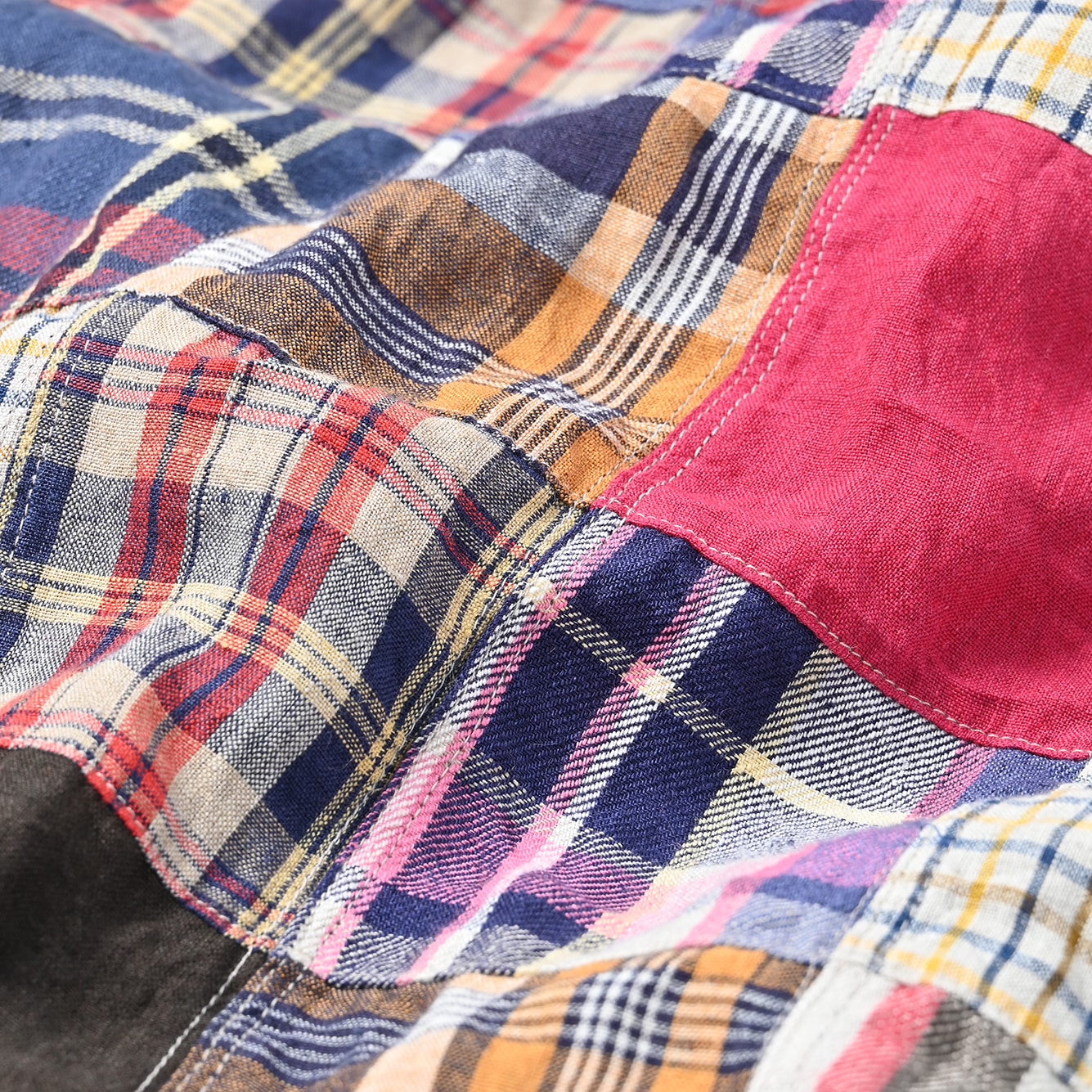 45R Linen Patchwork Dress