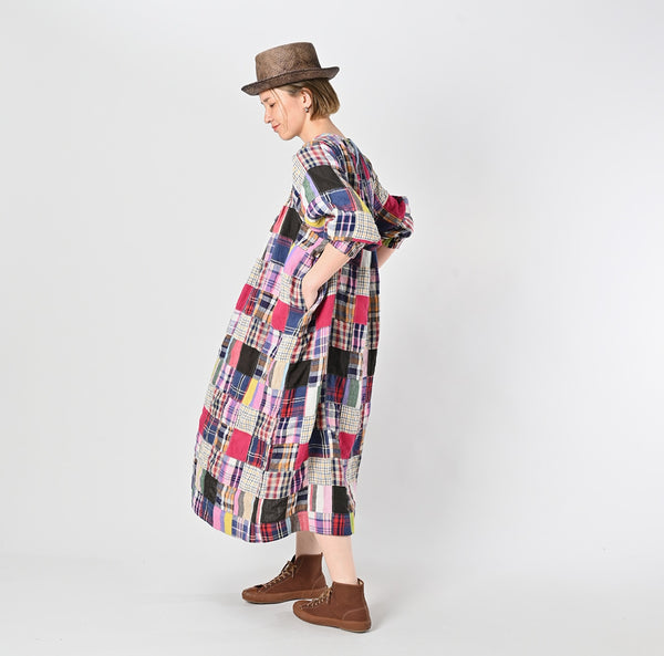 45R Linen Patchwork Dress