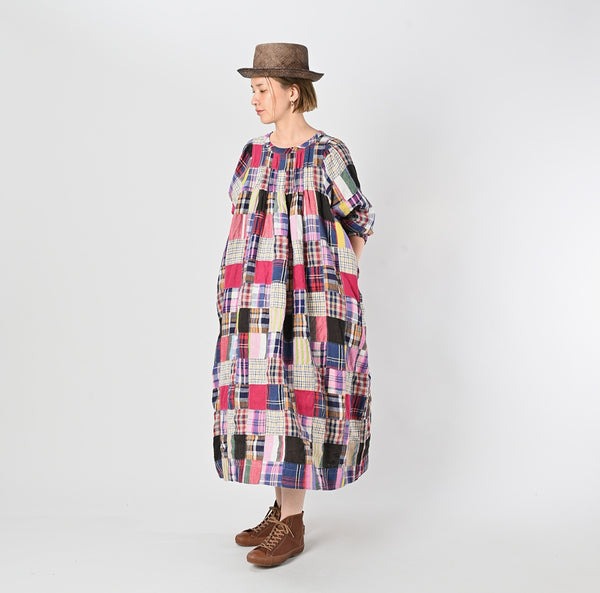 45R Linen Patchwork Dress