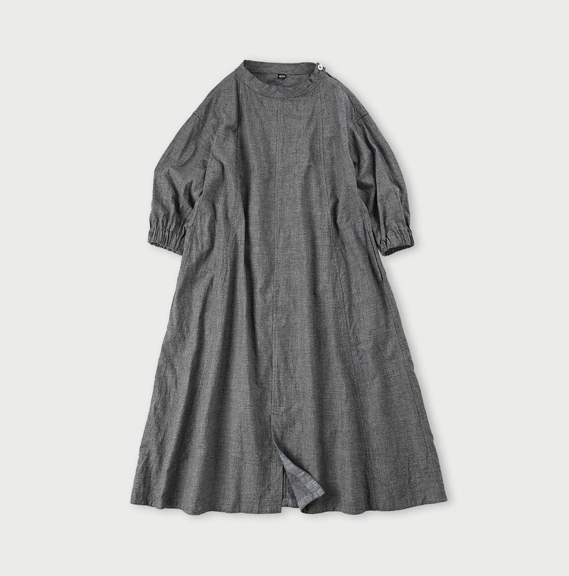 Indigo Yorimoku Cotton Tweed Sail Dress - 45R by 45rpm studio