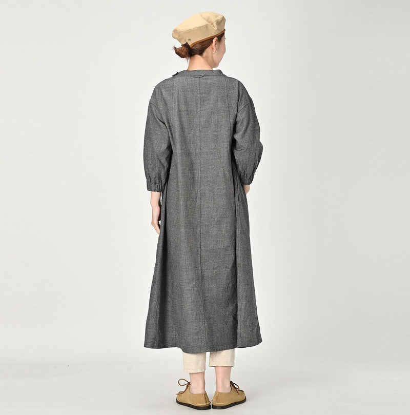 Indigo Yorimoku Cotton Tweed Sail Dress - 45R by 45rpm studio