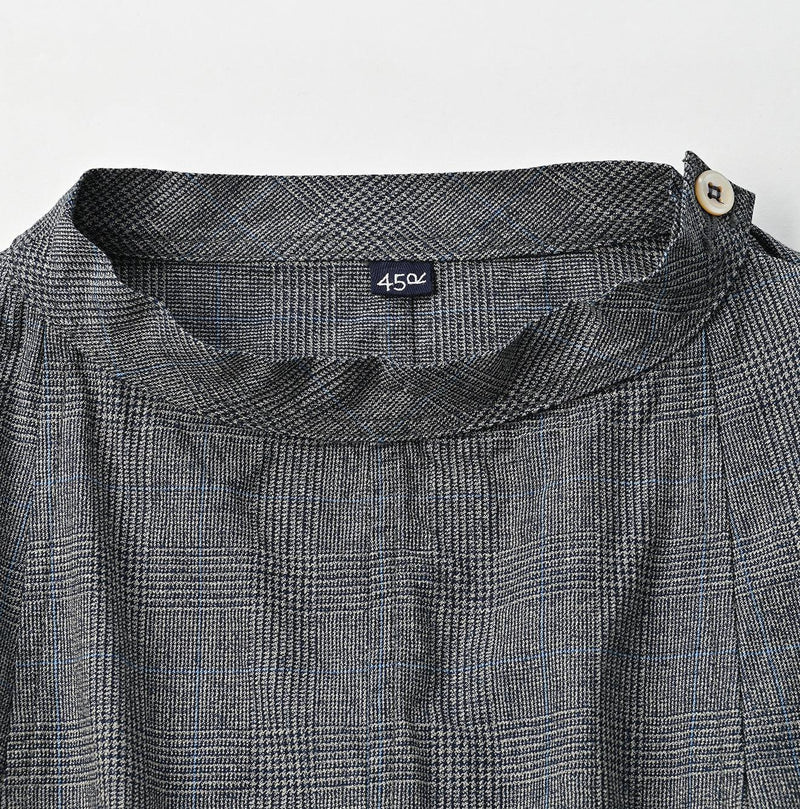 Indigo Yorimoku Cotton Tweed Sail Dress - 45R by 45rpm studio
