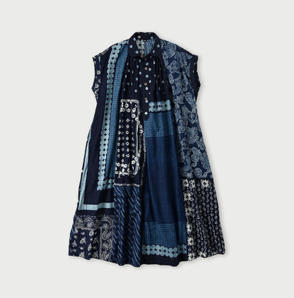 Indigo Bandana Patchwork Dress – 45R Global