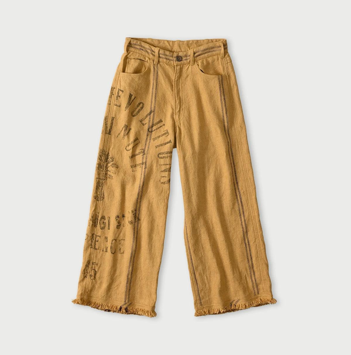 45R Linen Sack Fringe Pants
