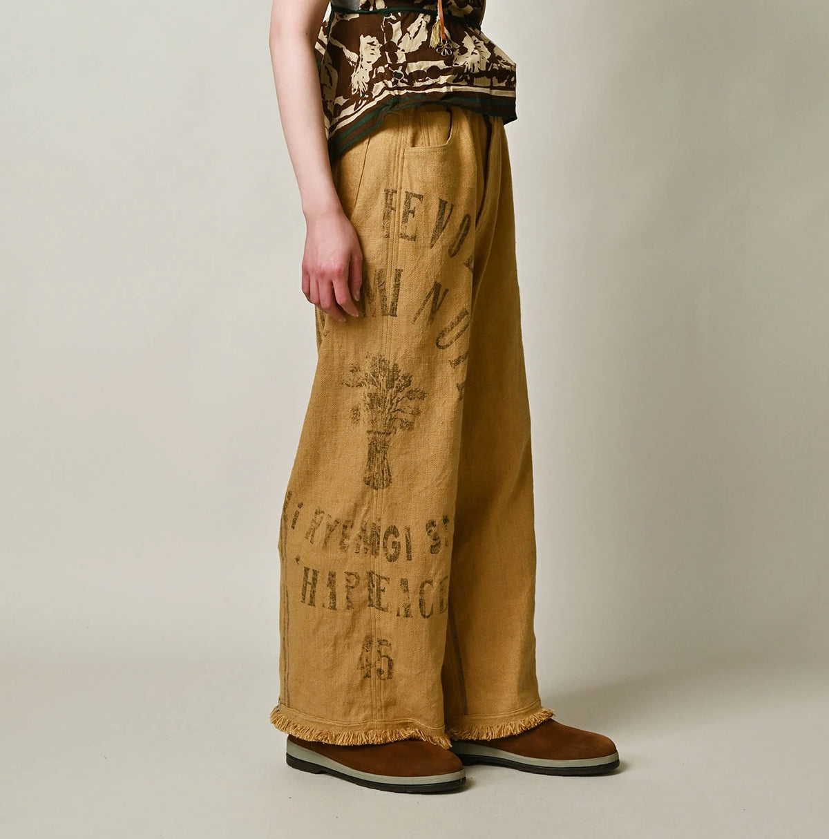 45R Linen Sack Fringe Pants