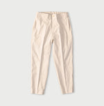 45R Cotton Linen Oxford Stretch Sabrina Slacks