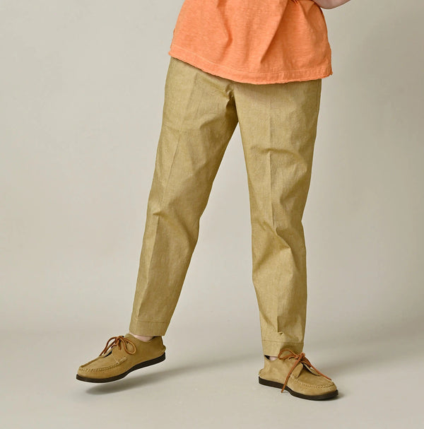 45R Cotton Linen Oxford Stretch Sabrina Slacks