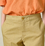 45R Cotton Linen Oxford Stretch Sabrina Slacks