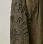 45R Ai Indigo Linen Sack Fringe Pants