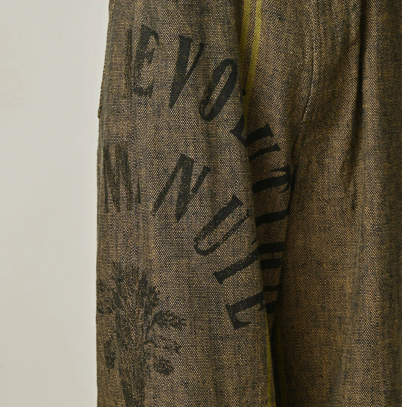 45R Ai Indigo Linen Sack Fringe Pants - Image 8