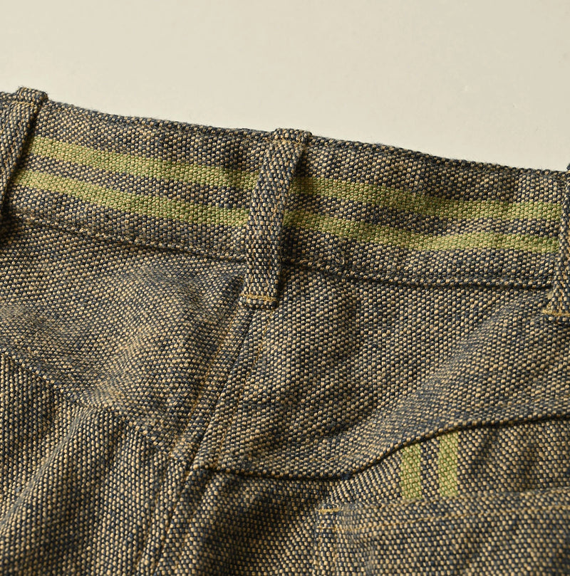 45R Ai Indigo Linen Sack Fringe Pants - Image 18