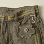 45R Ai Indigo Linen Sack Fringe Pants