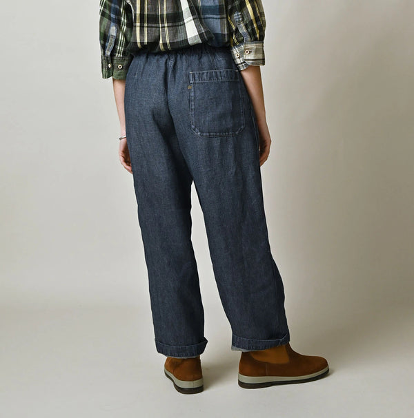 45R Linen Denim Easy Work Pants Zyu