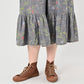 45R Dungaree Cotton Linen Flower Trumpet Pants