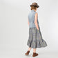 45R Dungaree Cotton Linen Flower Trumpet Pants