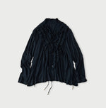 45R Indigo Jersey Frilled Cachecoeur
