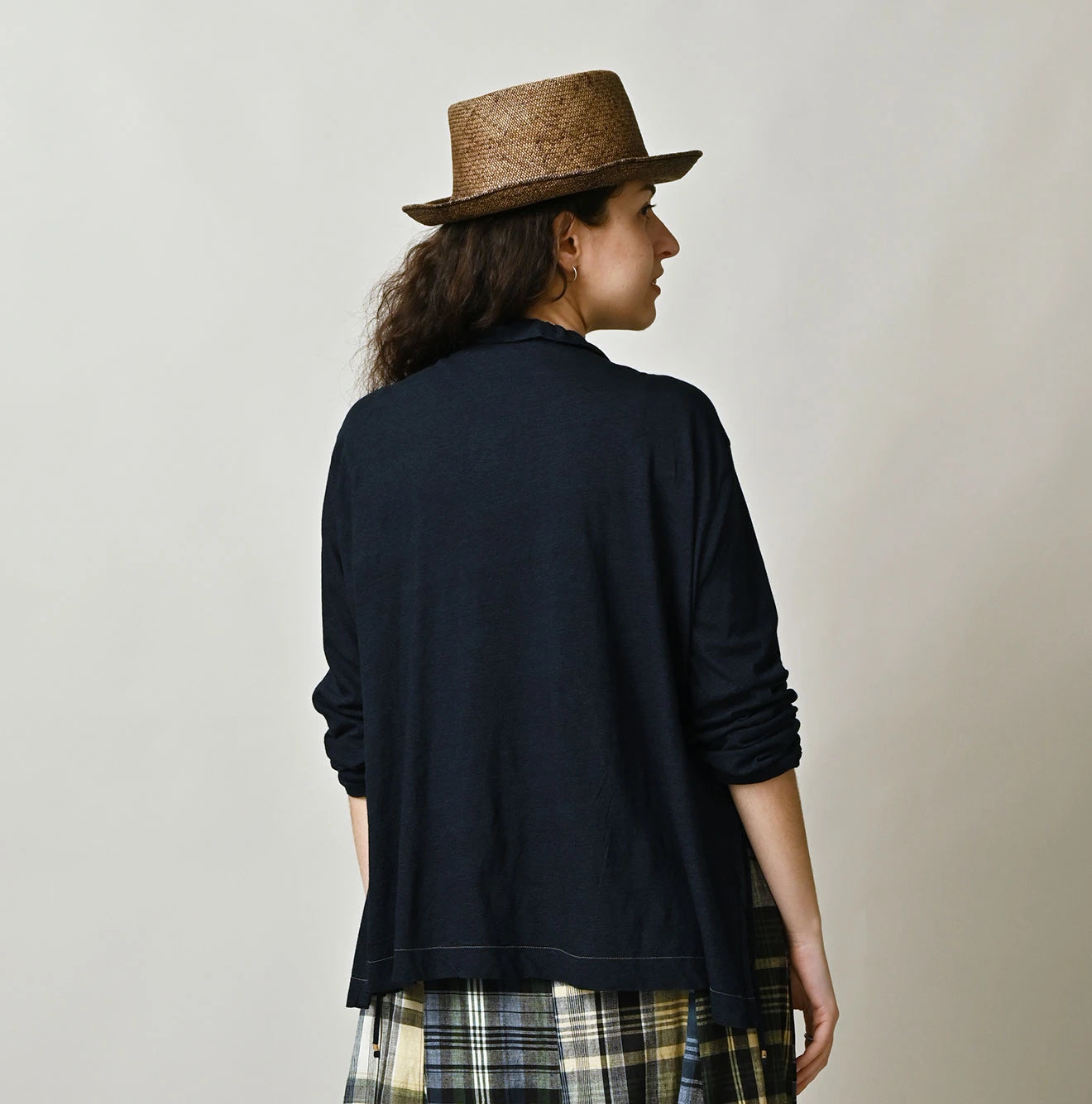 45R Indigo Jersey Frilled Cachecoeur - Image 6