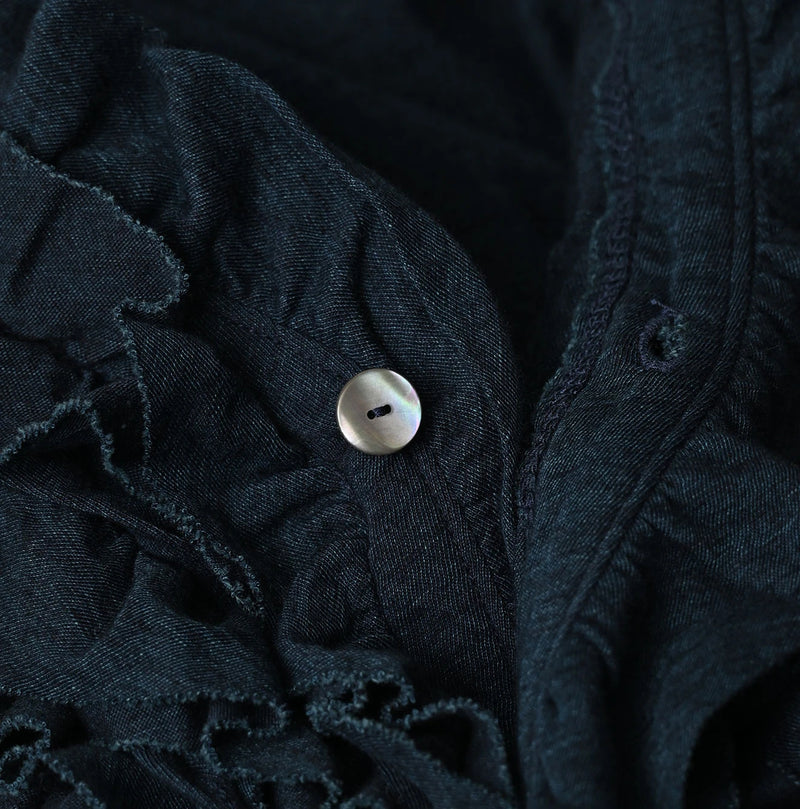 45R Indigo Jersey Frilled Cachecoeur - Image 13