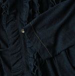 45R Indigo Jersey Frilled Cachecoeur