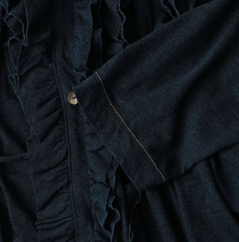 45R Indigo Jersey Frilled Cachecoeur - Image 15