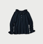 45R Indigo Jersey Frilled Henley