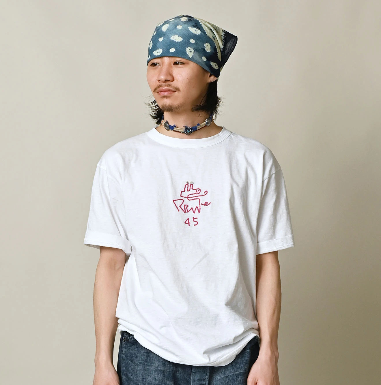 45R Nasuppiie Embroidery 908 T-shirt - Image 7