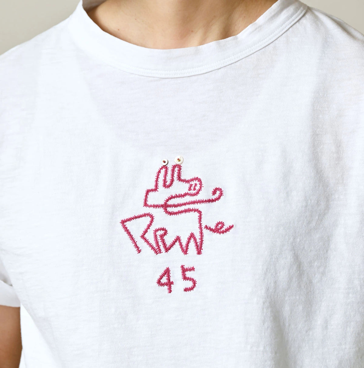 45R Nasuppiie Embroidery 908 T-shirt