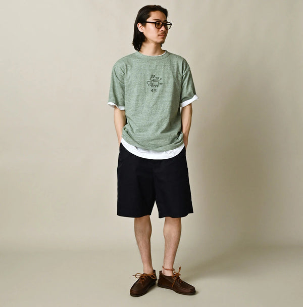 45R Nasuppiie Embroidery 908 T-shirt (Top-Dyed)