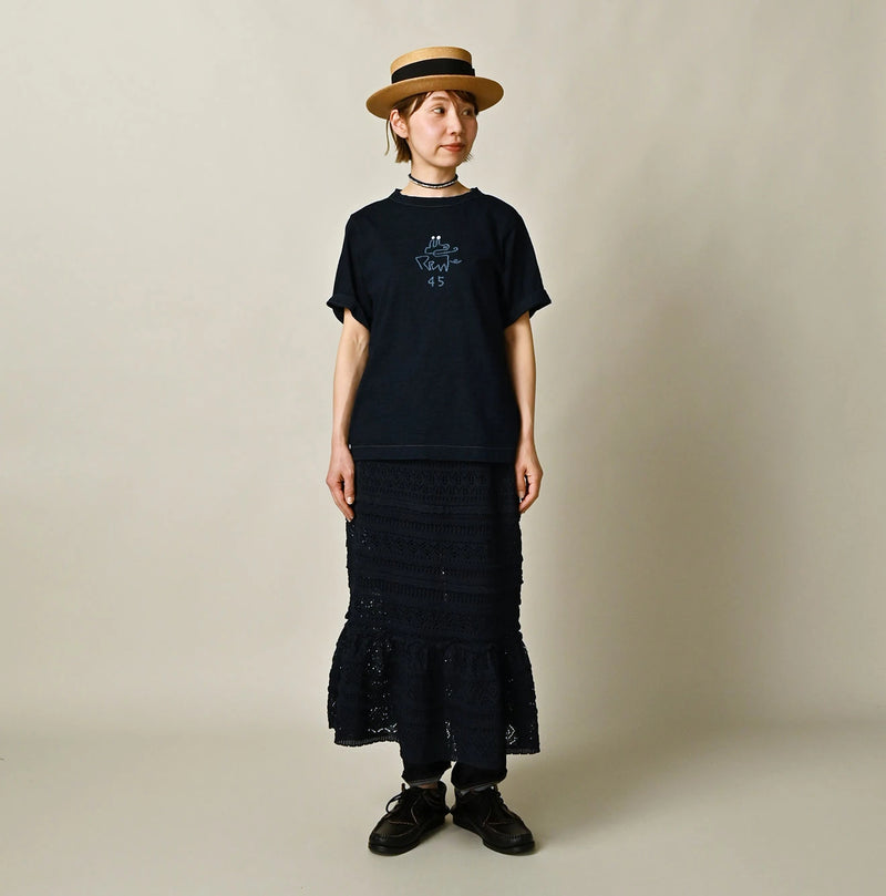 45R Indigo Nasuppiie Embroidery 908 T-shirt - Image 2