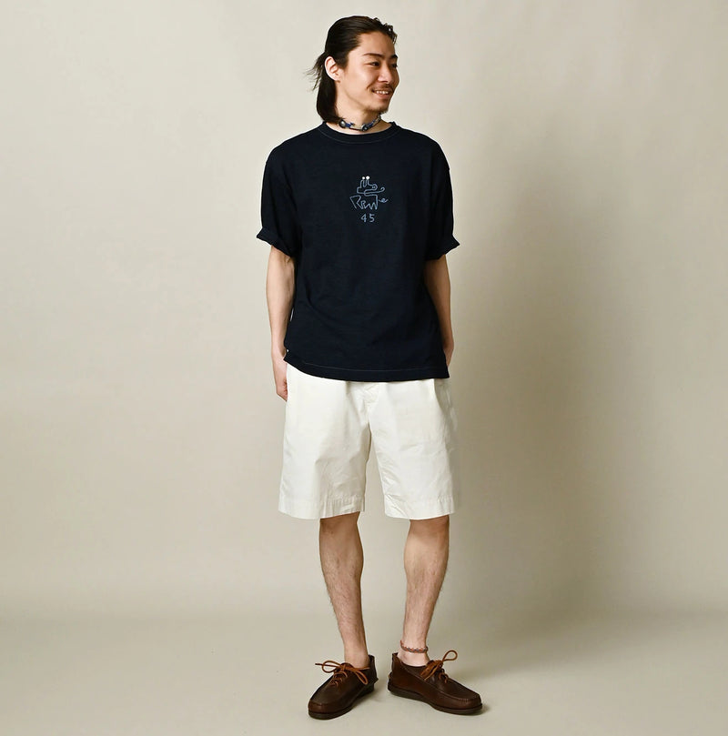 45R Indigo Nasuppiie Embroidery 908 T-shirt - Image 3