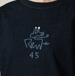 45R Indigo Nasuppiie Embroidery 908 T-shirt