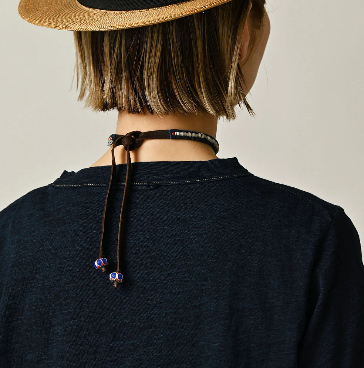 45R Indigo Nasuppiie Embroidery 908 T-shirt