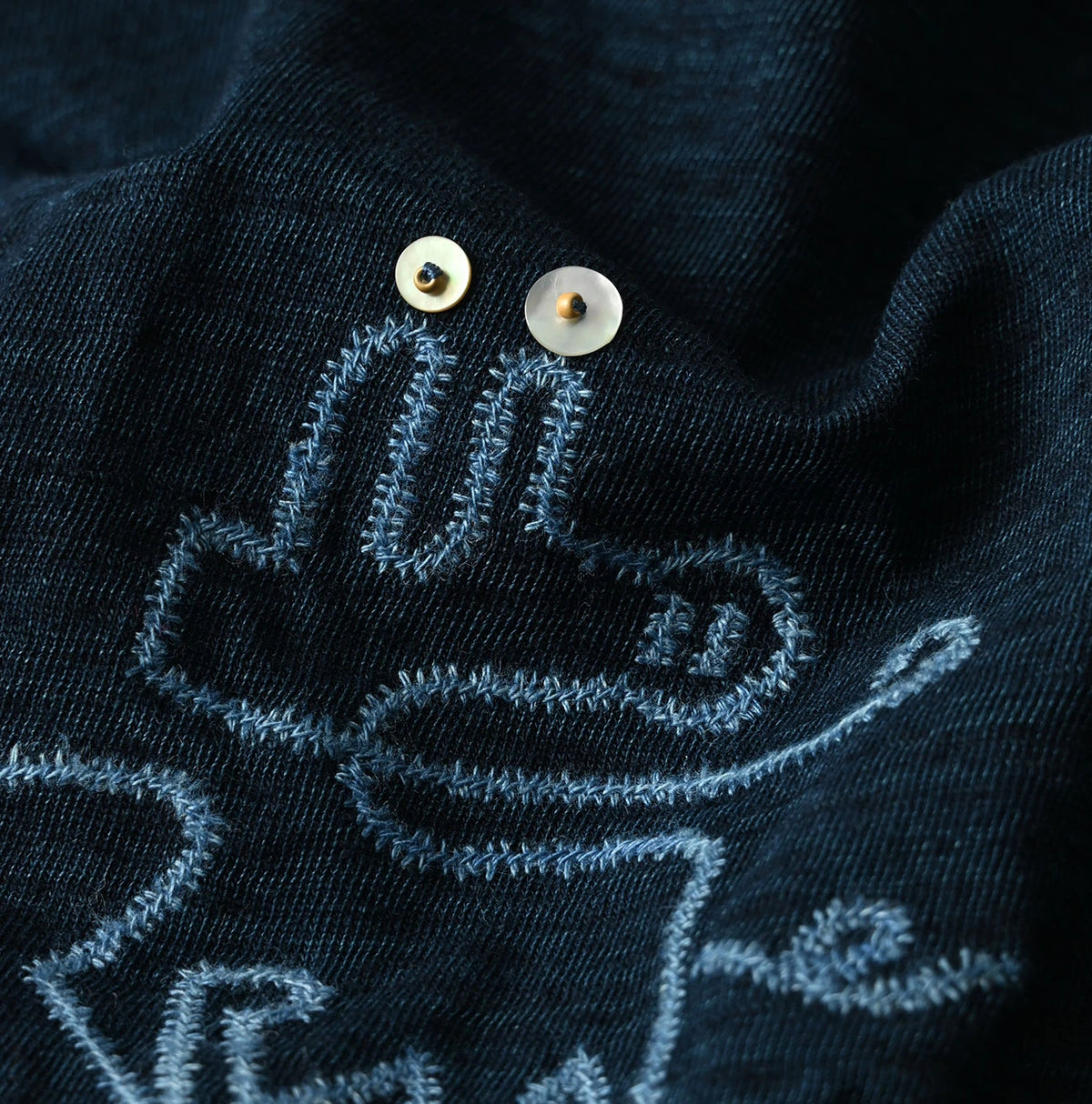 45R Indigo Nasuppiie Embroidery 908 T-shirt