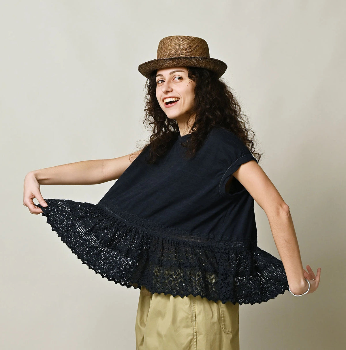 45R Indigo Tenjiku x Lace M-Camisole