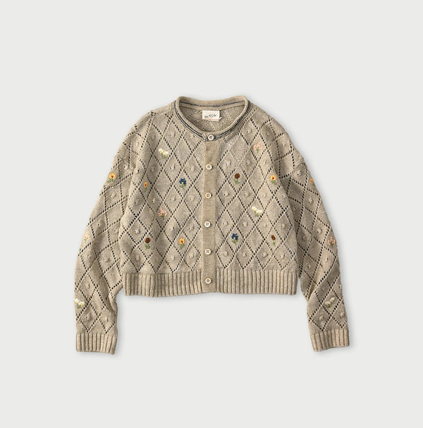 45R Linen Hippie Flower Bolero