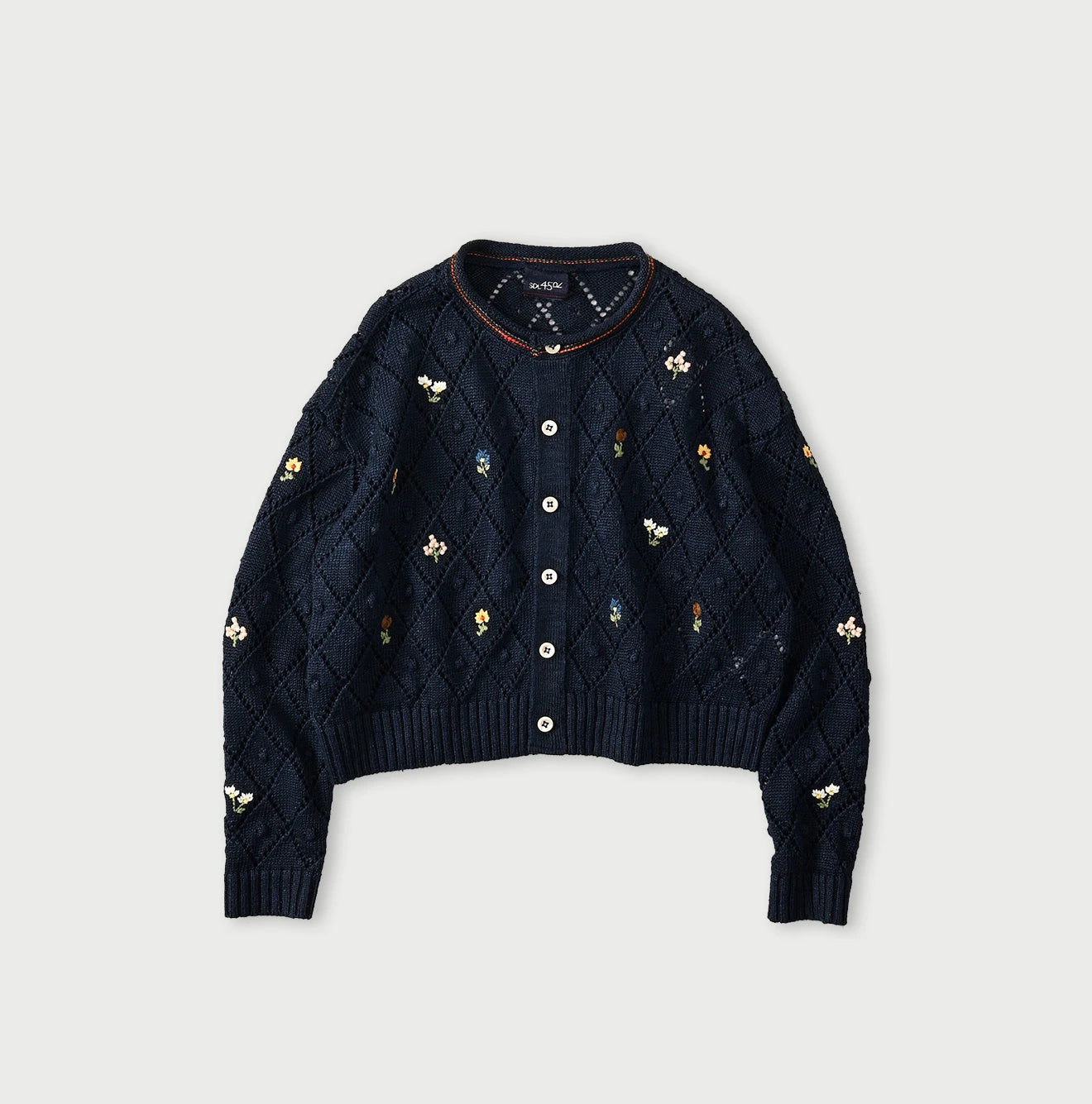 45R Linen Hippie Flower Bolero - Image 3