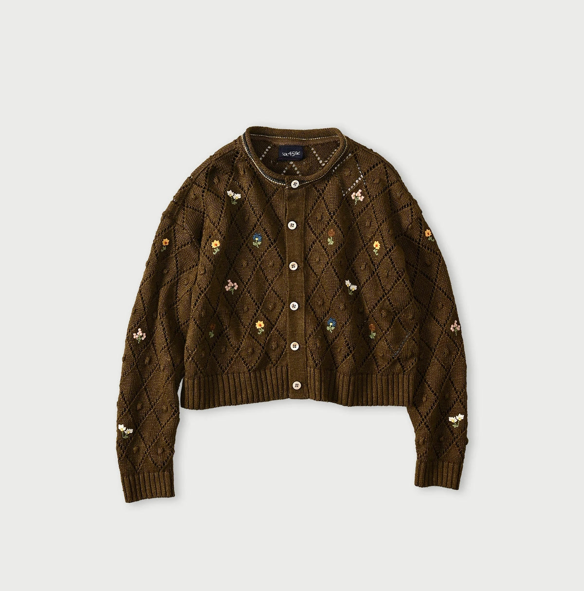 45R Linen Hippie Flower Bolero