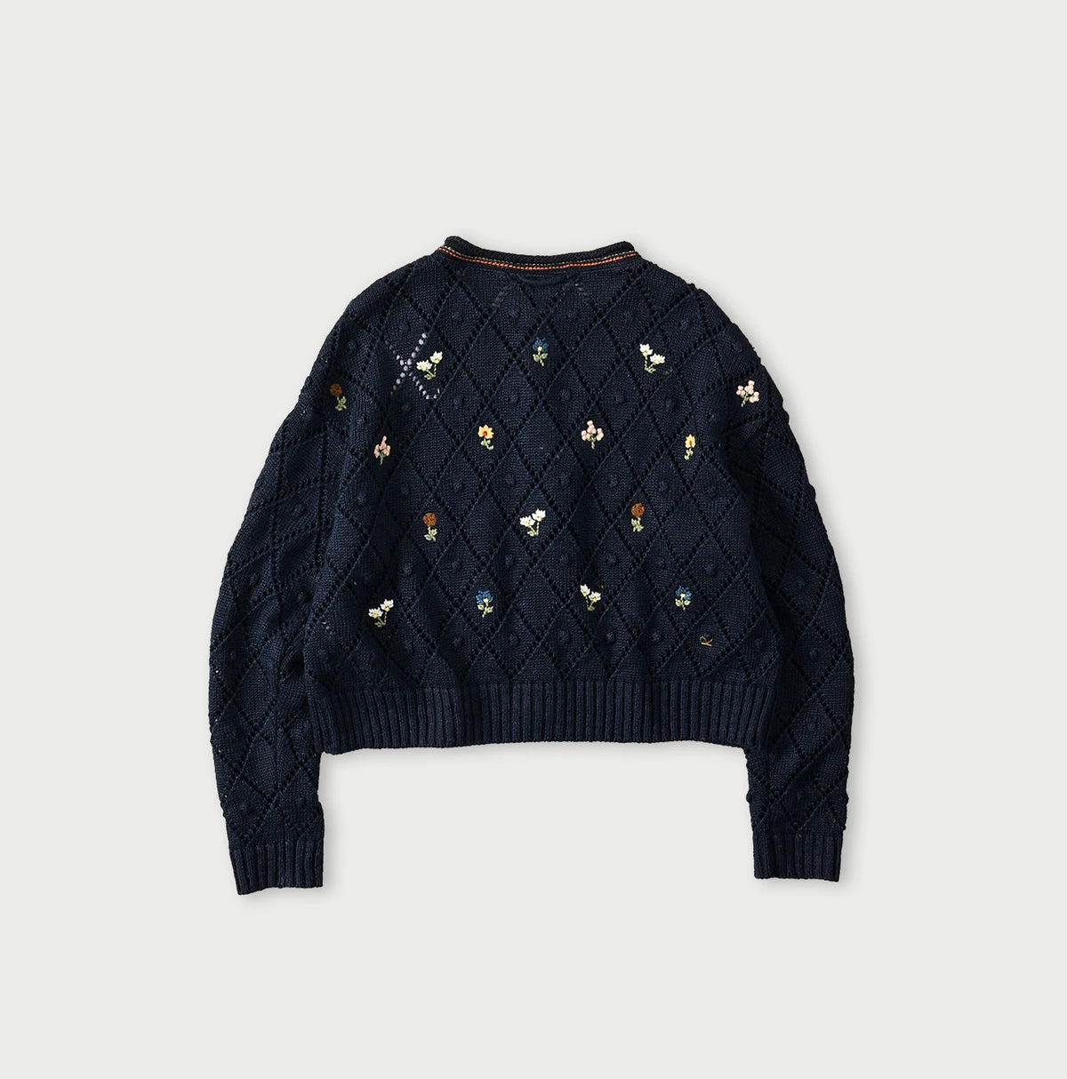 45R Linen Hippie Flower Bolero