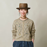 45R Linen Hippie Flower Bolero