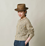 45R Linen Hippie Flower Bolero