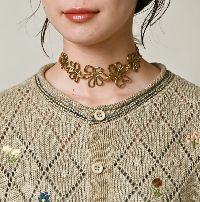 45R Linen Hippie Flower Bolero - Image 9