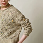 45R Linen Hippie Flower Bolero