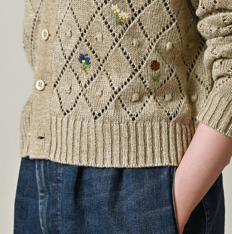 45R Linen Hippie Flower Bolero - Image 12