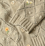 45R Linen Hippie Flower Bolero