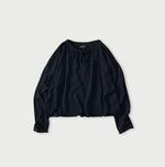 45R Indigo Gima Gathered Blouse