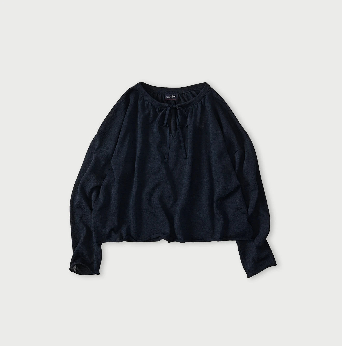 45R Indigo Gima Gathered Blouse - Image 1