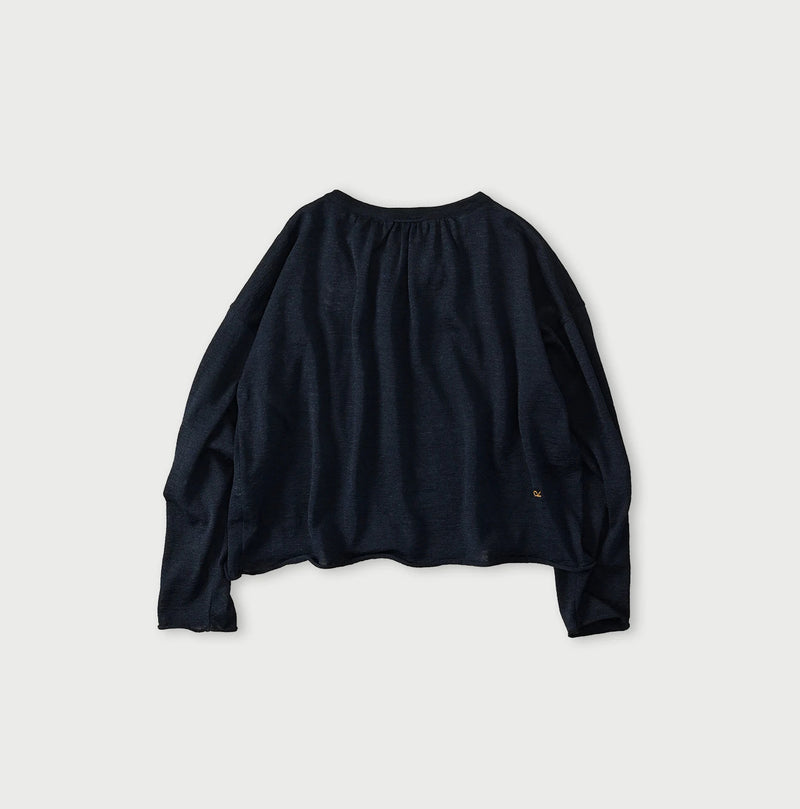 45R Indigo Gima Gathered Blouse - Image 11