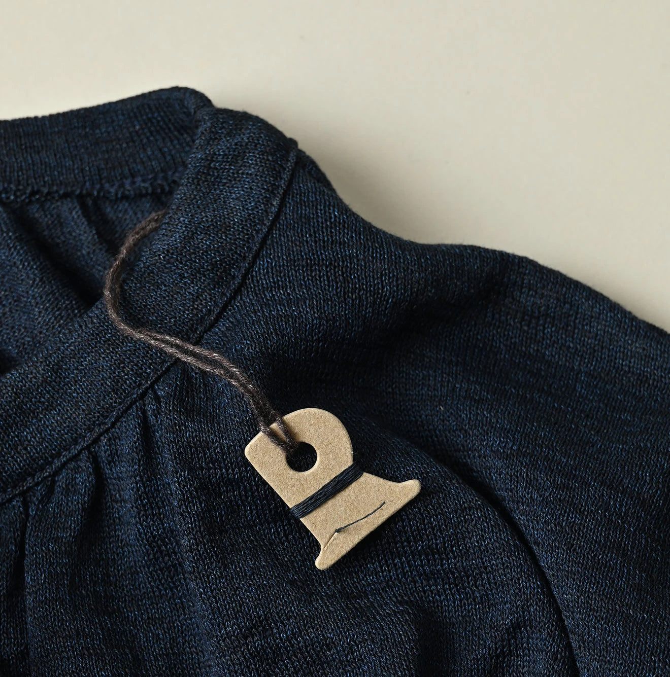 45R Indigo Gima Gathered Blouse