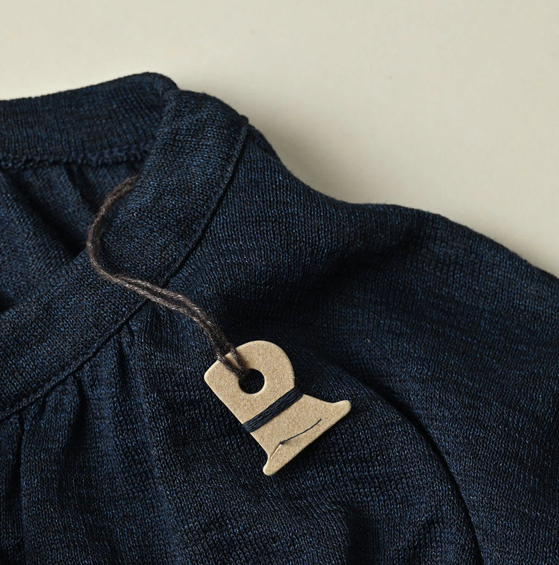 45R Indigo Gima Gathered Blouse - Image 17